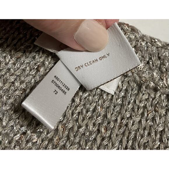 Womens Chicos Special Occasion Cardigan Sweater Tank Top Sequins Taupe Sz 1 - Picture 8 of 16